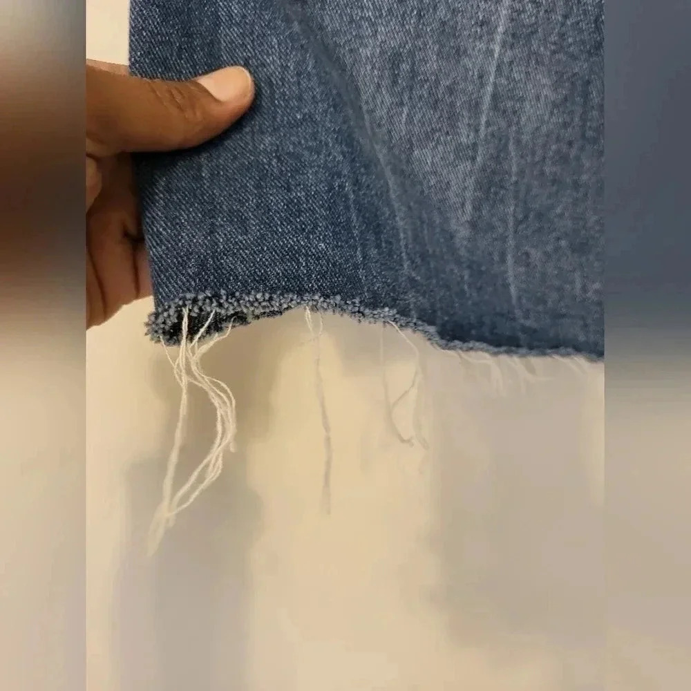 Pacsun Raw Hem Blue Denim Jean Mini Skirt(27) - Picture 6 of 8